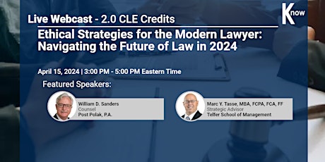 LIVE Webinar - Ethical Strategies for the Modern Lawyer