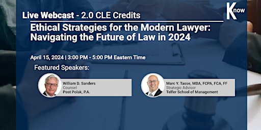 LIVE Webinar - Ethical Strategies for the Modern Lawyer primary image