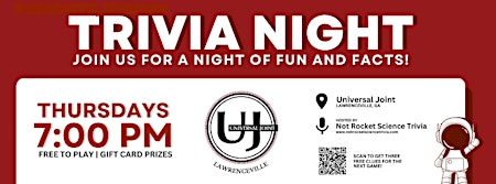 Universal Joint Lawrenceville Trivia Night primary image