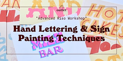 Hand Lettering & Sign Painting Techniques for Riso! primary image