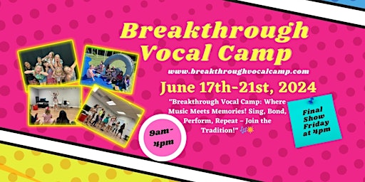 Image principale de Breakthrough Vocal Camp 2024