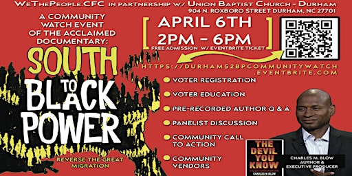 "South to Black Power" Film Watch, Q&A, & Panel Discussion - Durham  primärbild