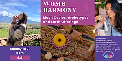 4/21: Womb Harmony: Moon Cycles, Archetypes, and Earth Offerings primary image