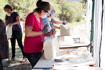 Free form limestone carving workshop - Creative Pursuits Arts Festival