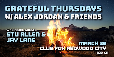 Imagen principal de GRATEFUL THURSDAYS w/ALEX JORDAN & FRIENDS