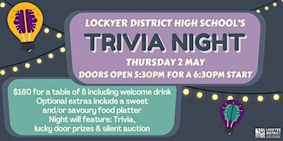 LDHS Trivia Night - Year 12 Formal Fundraiser primary image
