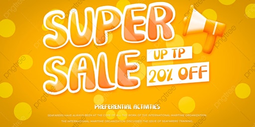 Primaire afbeelding van Absolutely! For a straightforward promotion of a "Super Sale" with a 20% di