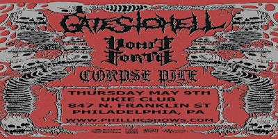 Imagem principal do evento Gates To Hell Will Crush Philadelphia May 9th at the Ukie Club