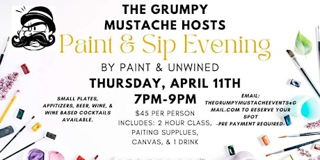 Paint & Sip at The Grumpy Mustache