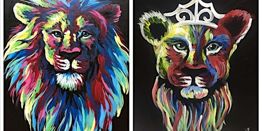 Imagen principal de Vibrant and Strong Lions - Date Night - Paint and Sip by Classpop!™