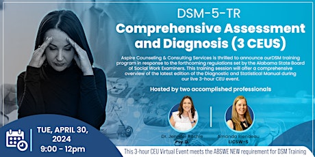 DSM-5-TR Comprehensive Assessment and Diagnosis (3 CEUS)