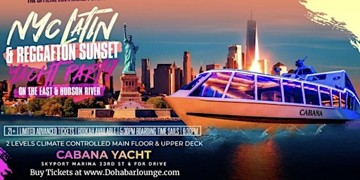 Primaire afbeelding van Latin & Reggaeton Sunset Booze Cruise at Cabana Yacht NYC