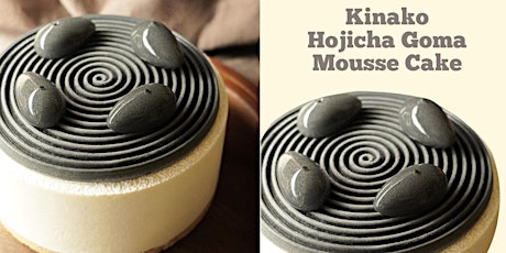 Kinako Hojicha Black Sesame Mousse Cake