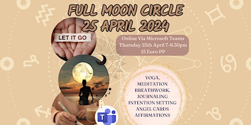 Imagem principal do evento Online Full Moon Circle 15 euro per person