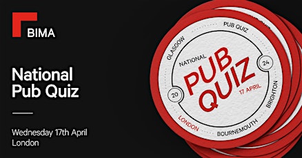 Imagem principal do evento BIMA's Pub Quiz | London