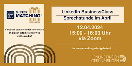 LinkedIn Sprechstunde April