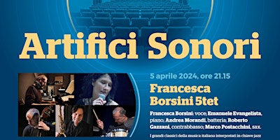 Imagem principal do evento ARTIFICI SONORI  - FRANCESCA BORSINI 5TET