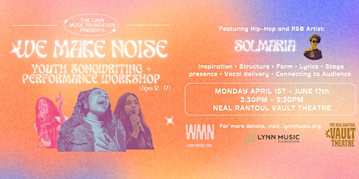 Primaire afbeelding van WMN x LMF Youth Songwriting and Performance Workshop Led by Solmaria