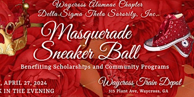 Primaire afbeelding van The Masquerade Sneaker Ball Hosted by Waycross Alumnae Chapter Delta Sigma Theta Sorority, Inc.