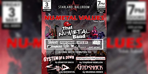 Primaire afbeelding van Nu-Metal Values Tribute Festival (All Ages)