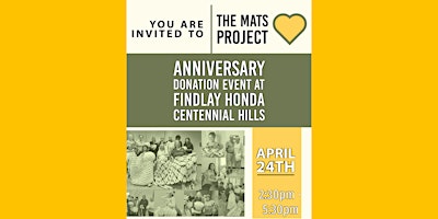 The Mats Project Anniversary Donation Event primary image