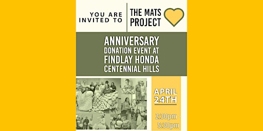 Primaire afbeelding van The Mats Project Anniversary Donation Event