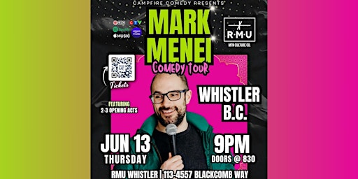 Imagem principal do evento Mark Menei Comedy Tour - Whistler
