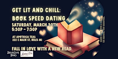 Primaire afbeelding van Get Lit and Chill:  Book Speed Dating