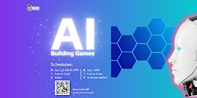 Primaire afbeelding van Building games with AI- FREE Summer Camp Information Session -