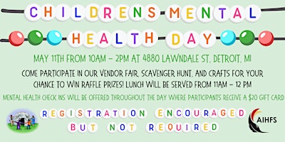 Children's Mental Health Day at AIHFS primary image