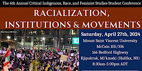 6th CIRFS Conference: Racialization, Institutions and Movements