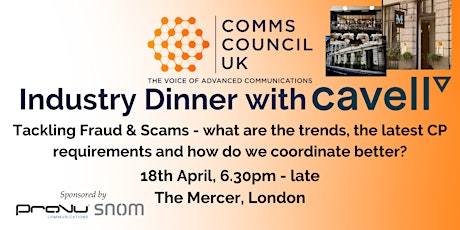 Comms Council UK dinner with Cavell Group