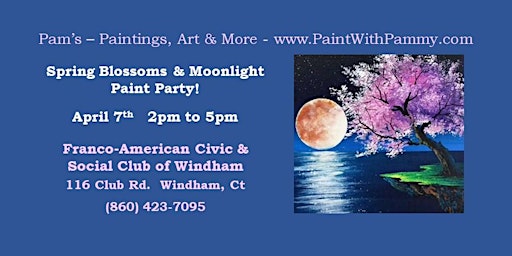 Image principale de Spring Blossoms & Moonlight Paint Party