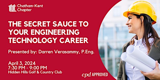 Imagem principal do evento The Secret Sauce to Your Engineering Technology Career