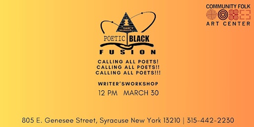 Imagem principal do evento Poetic Black Fusion Writers Workshop