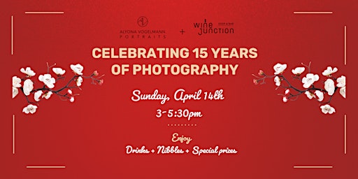 Imagem principal de Celebrating 15 years of photography with wine, nibbles, and prizes!