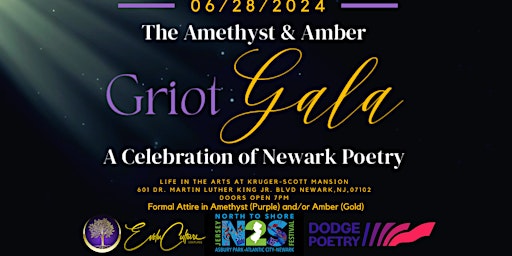 Imagem principal do evento THE AMETHYST & AMBER GRIOT’S GALA: A Celebration of Newark Poetry