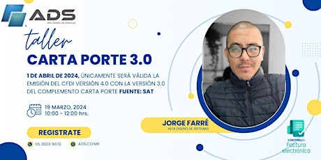 Hauptbild für Taller: Carta Porte 3.0 en CONTPAQi® Factura Electrónica