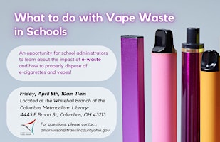 Imagem principal do evento What to do with Vape Waste in Schools
