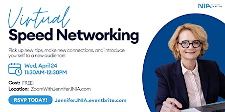 Virtual Speed Networking with JenniferJ NIA!