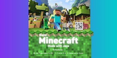 Imagem principal do evento Build Minecraft Mods with Java- FREE Summer Camp Information Session