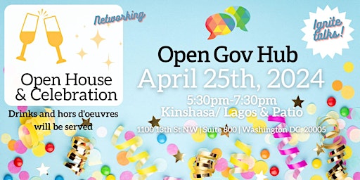 Imagem principal do evento Open Gov Hub Spring Open House Celebration