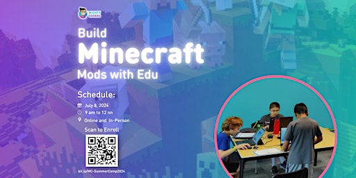 Imagen principal de Build Minecraft Mods with EDU- FREE Summer Camp Information Session