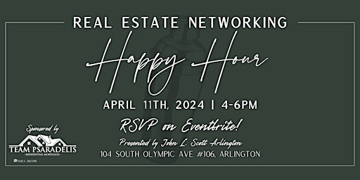 Image principale de Real Estate Networking Happy Hour