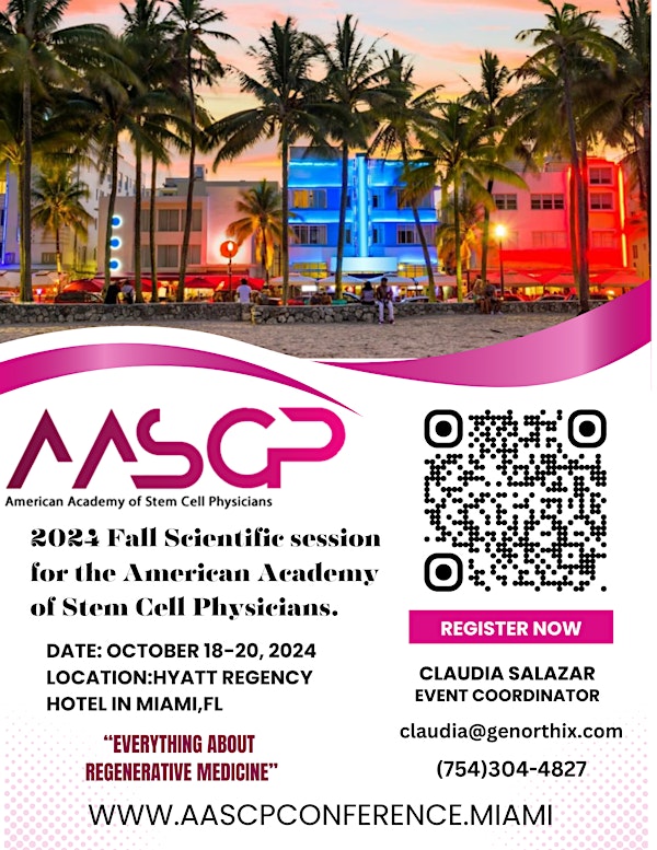 2024 fall scientific session for the American Academy of Stem Cell Physicians