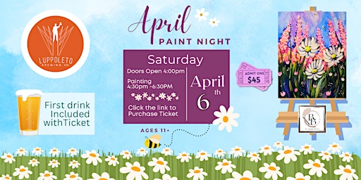 Image principale de April Paint and Sip at Luppoleto Brewing Co