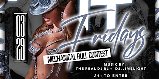 Imagem principal do evento RODEO FRIDAY (BEYONCÉ NIGHT) MECHANICAL BULL CONTEST