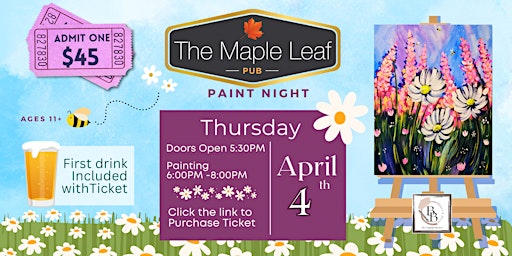 April Paint & Sip at The Maple Leaf Pub primary image