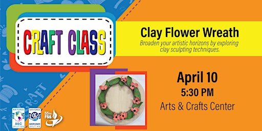 Imagem principal de Offutt Craft Class - Clay Flower Wreath