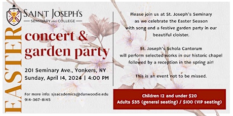 St. Joseph's Seminary Spring Concert and Garden Party